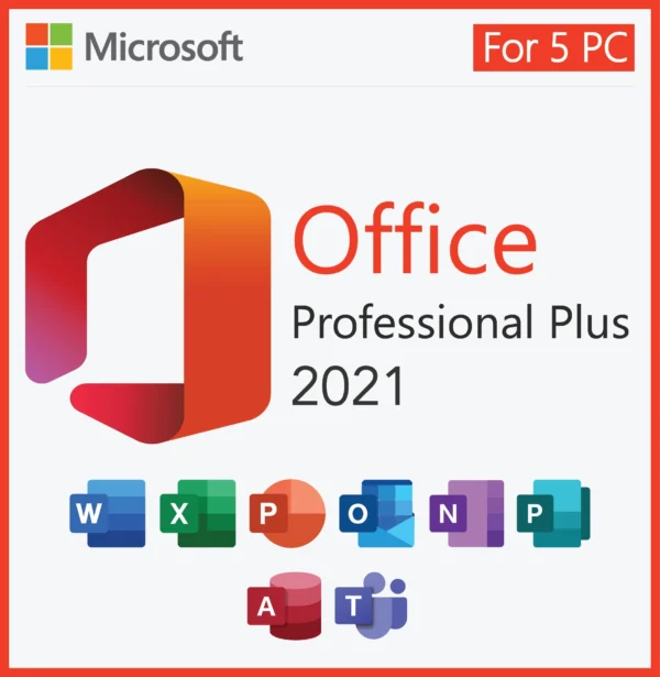 Microsoft Office 2021 Professional Plus for 5PC