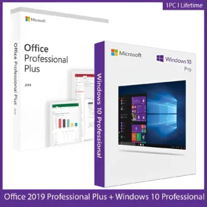 office 2019 professional plus + windows 10 professional for 1PC