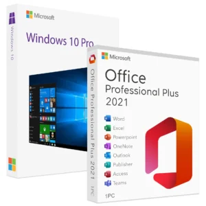 Microsoft office 2021 professional plus + windows 10 professional for 1PC