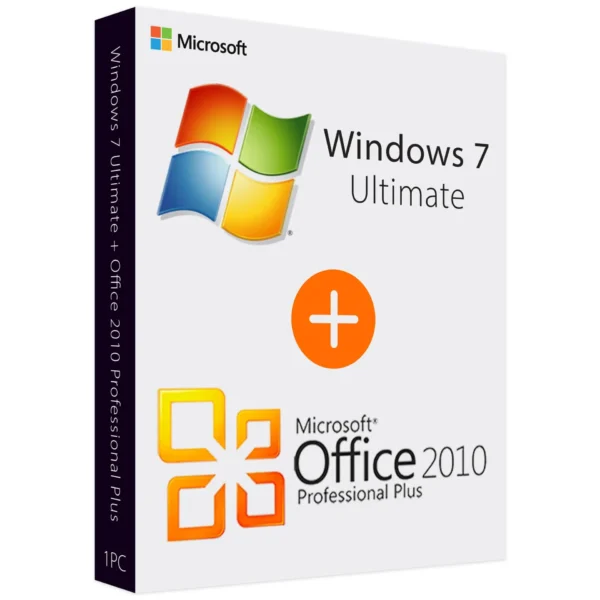 office 2010 professional plus + windows 7 ultimate for 1PC