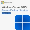 Microsoft Windows Server 2025 Remote Desktop Services User Connections (50) CAL