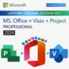 Microsoft Office 2024 Professional Plus + Visio & Project | Lifetime Activation